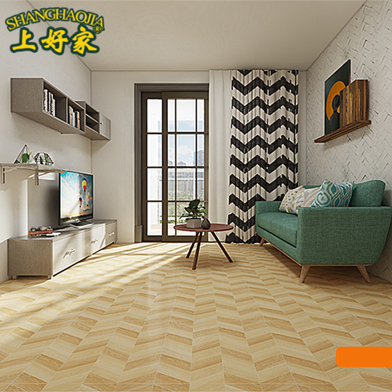 Antique brick Nordic fishbone grain wood grain tile 600x600 bedroom imitation solid wood non-slip floor tile living room floor tile