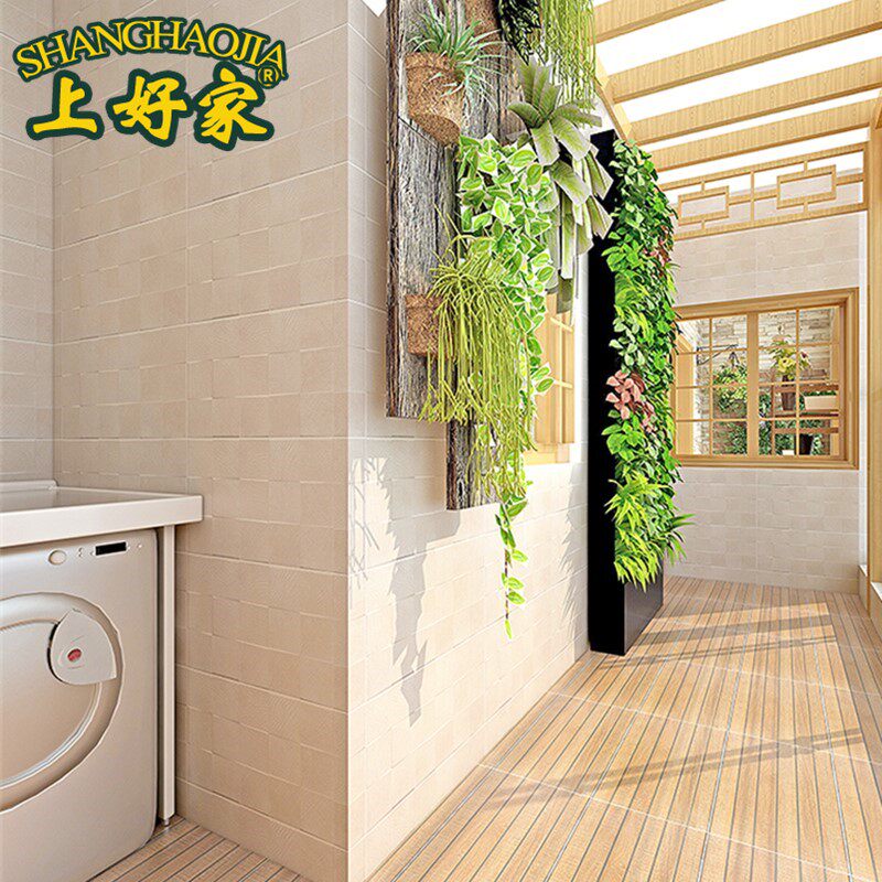 Personality Balcony Plaid Culture Stone Antifreeze Full Porcelain Antique Brick Outdoor 300X600 Wall Brick Background Wall Tile