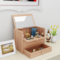  Simple modern mini small apartment folding portable dressing table Bedroom bay window storage box Table makeup dressing table
