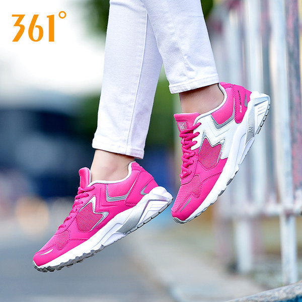 361度 马卡龙色系 轻便复古 女式跑步鞋 旅游鞋 优惠券折后￥89包邮（￥119-30）2色可选