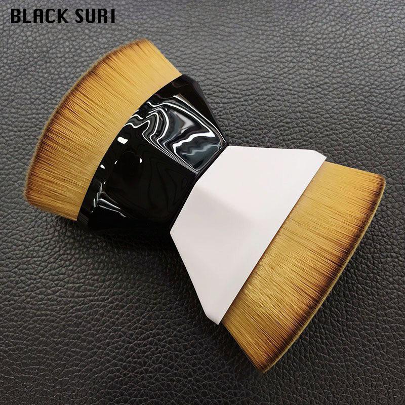 Liquid foundation special brush does not eat powder waterproof belt cover no trace No. 55 flat head portable foundation brush BB isolation brush