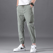 Summer tooling pants mens casual trousers loose sports trend fashion brand spring and autumn thin nine-leg pants