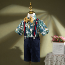 Year old dress Male baby 2022 new small suit Child flower wedding boy Little West suit Inron Suite Summer