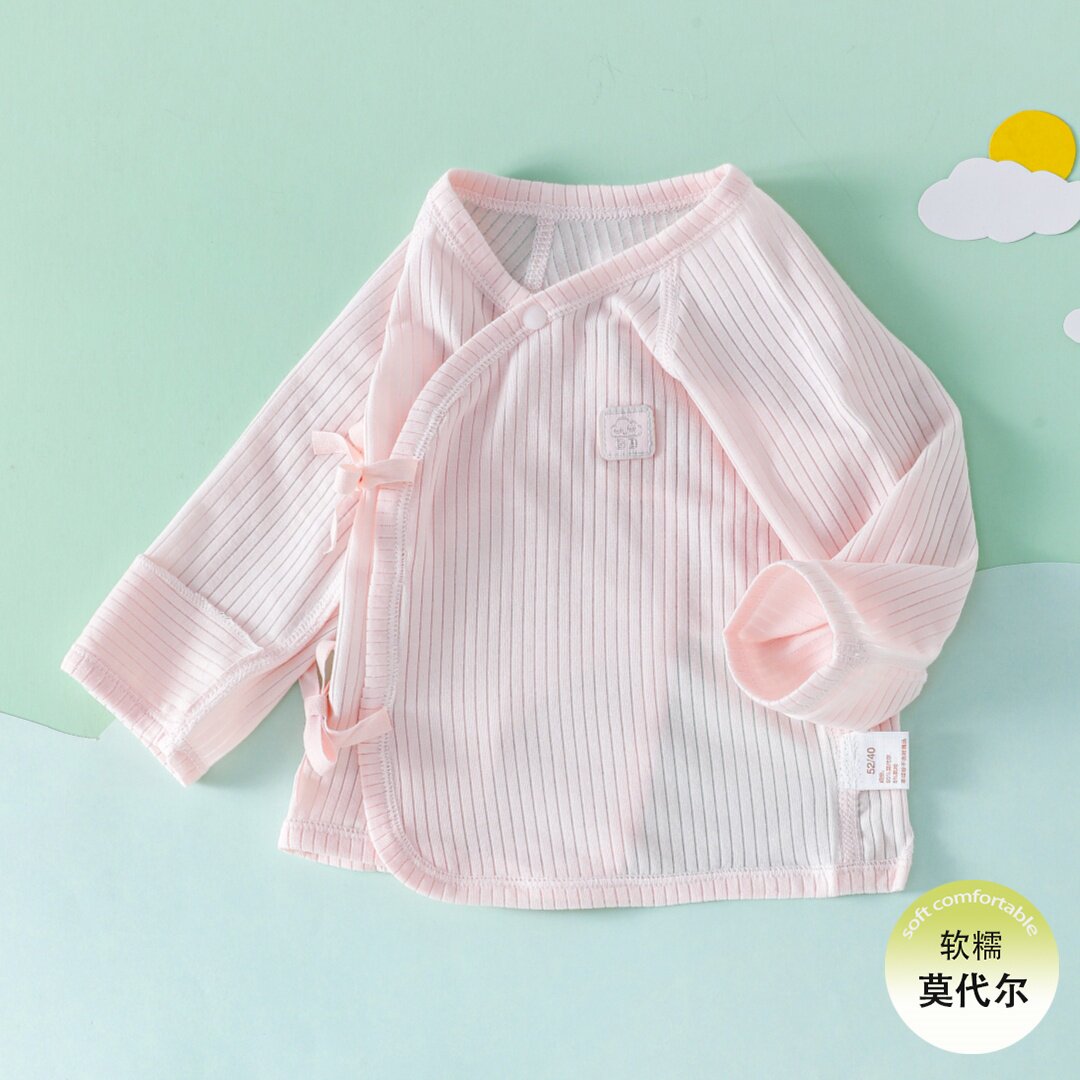 👶初生嬰兒52碼和尚服，產房0-3月寶寶必備，夏日薄款上衣，媽媽們別錯過！
