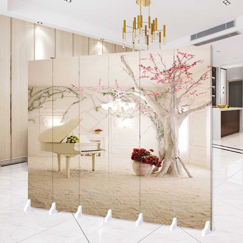 Screen partition living room sliding into the door to block modern simple entry hallway kitchen folding mobile bedroom light luxury