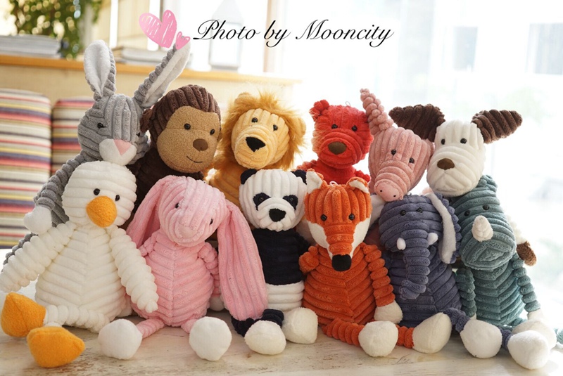 Plush Toy Forest Animal Stripe Elephant Comforting Doll Baby Appease Toys Shan