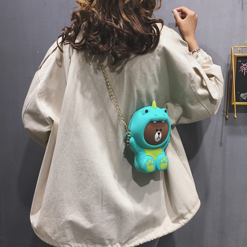 Túi xách mùa hè mới 2019 phổ biến dễ thương hoạt hình túi đeo vai ngộ nghĩnh chuỗi Messenger túi lưới đỏ - Túi xách nữ túi đeo chéo nữ mini