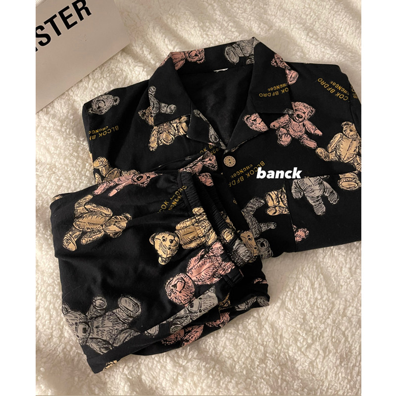 Little RED book recommended ~ SWEET bear VIRRI CIAGA PAJAMAS WOMEN's spring long-sleeved thin two-piece set