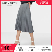 MECITY Women Dress Winter Tide Gig Elegance Casual Minima Medium Length 100 Pleats Half Skirt Woman 546060