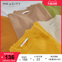 MECITY womens clothing spring loose round collar fashion warm minimalist knit sweater 529631-CC