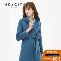 Áo len gấp cổ MECITY kiểu áo tắm eo eo thon hai mặt áo dài áo dạ cho phụ nữ 40 tuổi