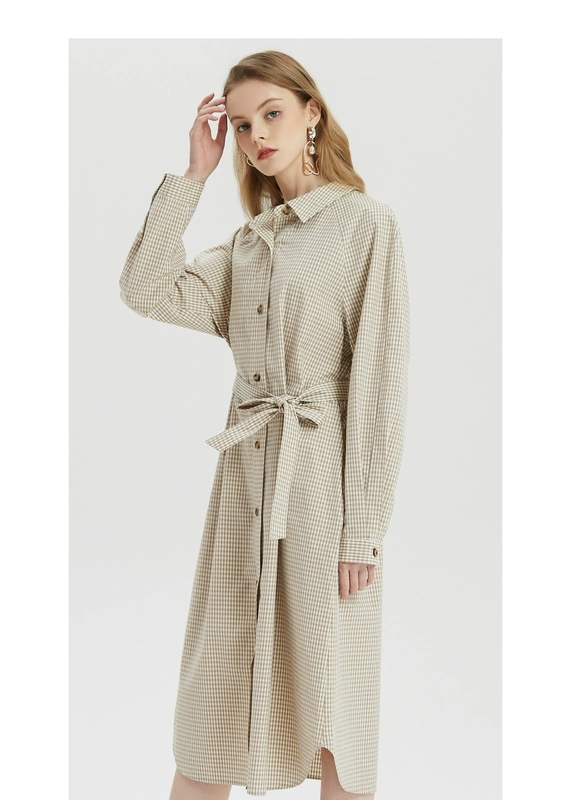 MECITY Women Spring 2020 New Loose Casual Belt Trench Coat Áo khoác dài - Trench Coat