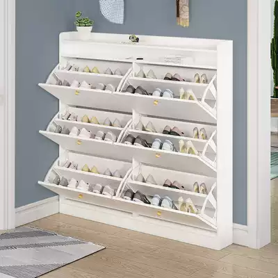 Ultra-thin flip shoe cabinet 17CM household door dustproof large capacity space saving porch cabinet storage economical shoe rack
