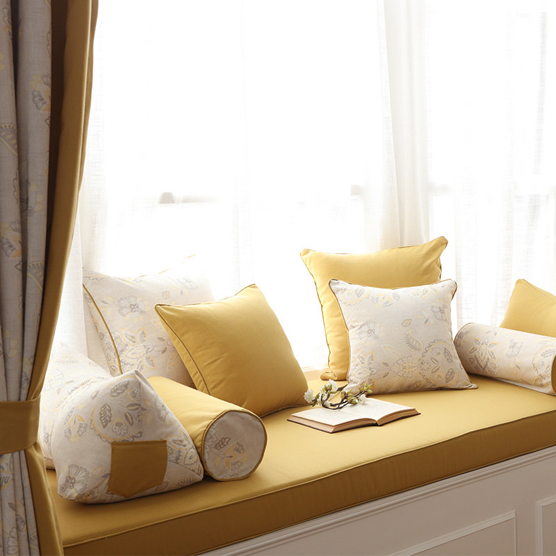 Set to sponge floating window cushion windowsill Cushion Tatami Mat All Season Brief modern Bedroom Thickened Cushion machine washable