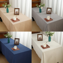 Tablecloth waterproof enlarged rectangular widened meeting coffee table new Chinese tea tablecloth high-end exhibition custom tea tablecloth