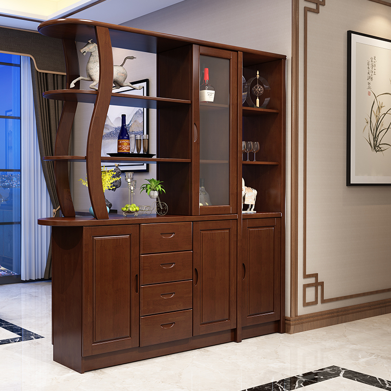 Entrance screen partition cabinet living room porch cabinet modern minimalist solid wood wine cabinet double-sided hall cabinet shoe cabinet