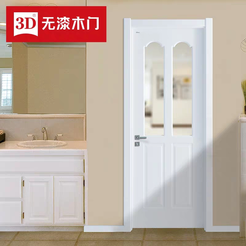 3D wooden door solid wood composite door D-626B