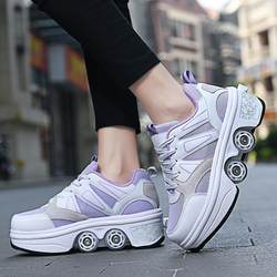 2023 Heelys 학생, 남학생 및 여학생, 성인용 스케이트, 보이지 않는 개폐식 및 걷기 가능한 4 륜 변형 신발