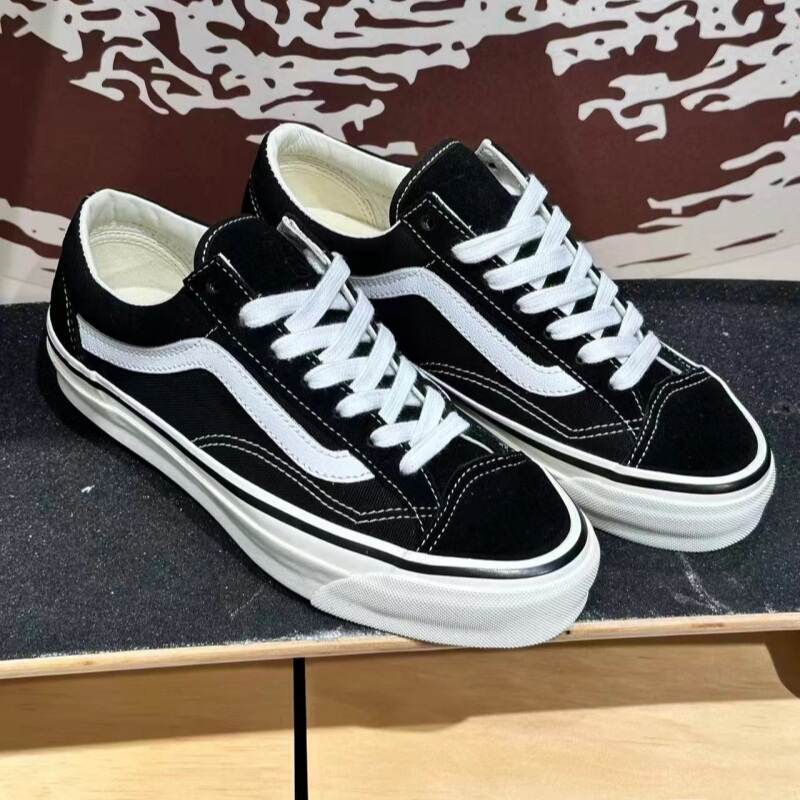 Vans Black and White Classic Old Skool 36 Vault High-End Low-Top Men's and Women's Sneakers Vn000E8Vbpt