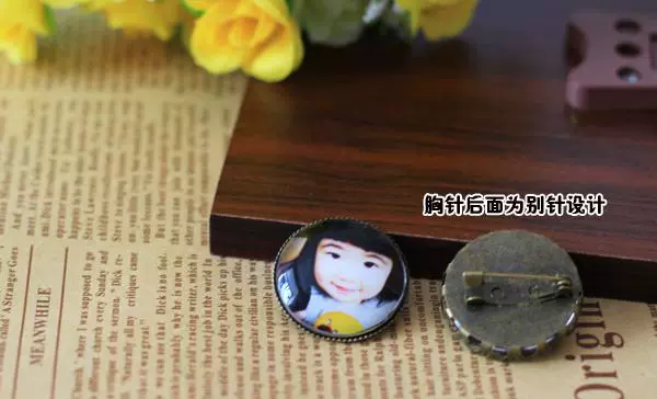 Phim hoạt hình tùy chỉnh hình ảnh em bé dễ thương trâm cài huy hiệu trâm cài áo trẻ em nữ trang trí ghim quần áo phụ kiện phụ kiện - Trâm cài