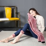 Демисезонные бархатные утепленные джинсы с начесом, карандаш, штаны, 2024 года, новая коллекция, высокая талия, по фигуре