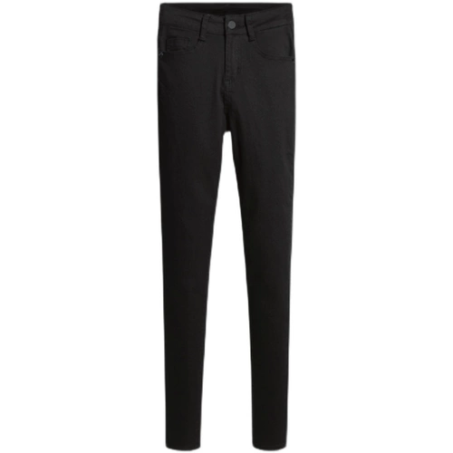 Черные джинсы, осенние приталенные эластичные штаны, 2024 года, высокая талия, в обтяжку