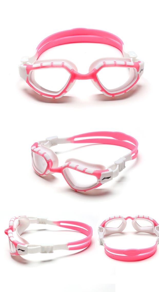 Kính râm trẻ em Li Ning nam và nữ thanh niên kính lớn chống sương mù kính bơi - Goggles mắt kính bơi