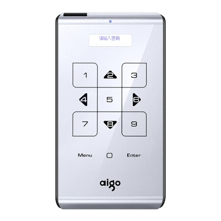 AIGO Patriot Crypto Hard Disk M21 2TB High -Speed ​​USB3.0 Touch Security Digital кнопка шифрована