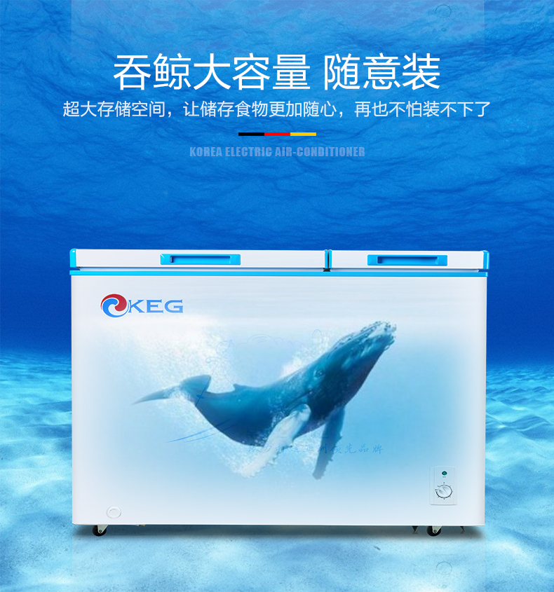 KEG Han BCD-226 Tủ đông điện gia dụng Tủ đông đôi nhiệt độ công suất lớn Tủ lạnh tiết kiệm năng lượng thương mại - Tủ đông tủ bảo ôn đứng