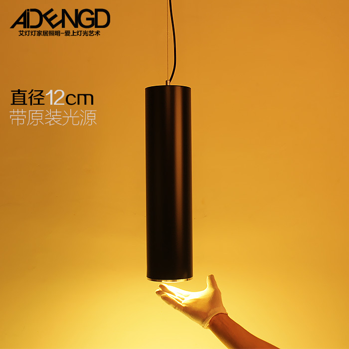 Bar Table Dining Room Chandelia Creative Personality Minimalist Led Fashion Hotel Front Desk Cylindrical Long Tube Cylinder Pendant Luminaire