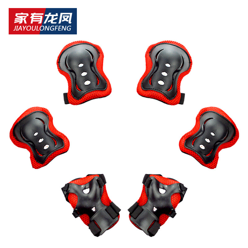 Child adult male girl skateboard scooter wheel slip bike protective cover set 6 pieces of kneecap protective knee armguard
