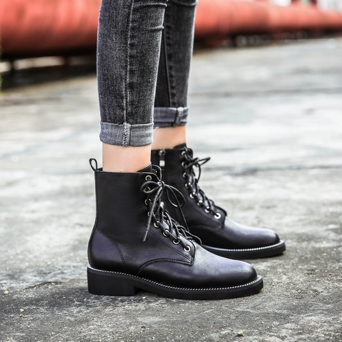 Martens, весенние универсальные ботинки в английском стиле с молнией, короткие сапоги, коллекция 2022, в британском стиле