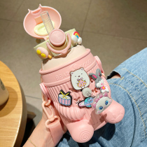 Cute Children Insulation Cup 316 Food Grade Stainless Steel Creative Kettle With Straw Boy School Special Water Cup