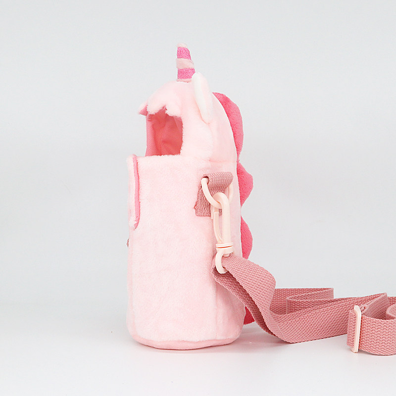 Small flying elephant unicorn cute rabbit plush cup sleeve overlong cup with rope children adult inclinable satchel with delicate cloth