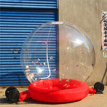 Customized new inflatable trapezoidal cylindrical fun ball ball grabbing machine air mold lottery opening celebration Air model props