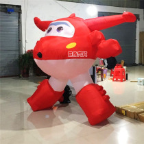 Customized inflatable Super flying man bag Sheriff cartoon walking Cartoon Doll fixed robot model Air model