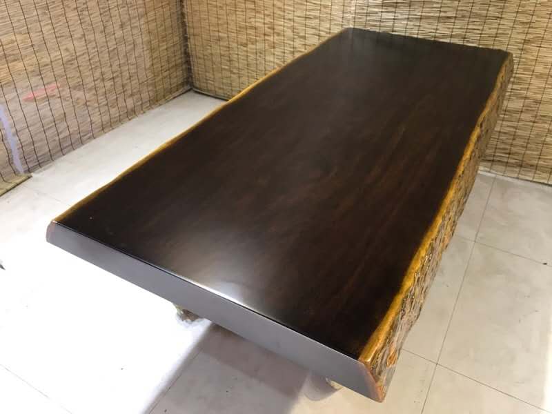 African ebony solid wood large board table 210-90-10 4 chairs