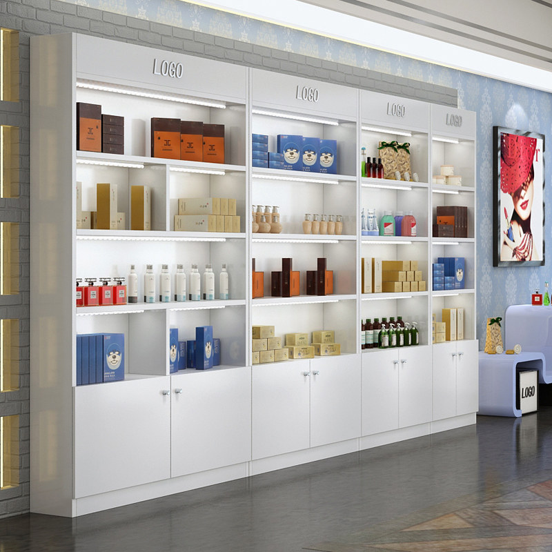 Cosmetics display cabinet Display cabinet Product display rack Beauty and skin care products Supermarket sample cabinet display rack Shelf display rack