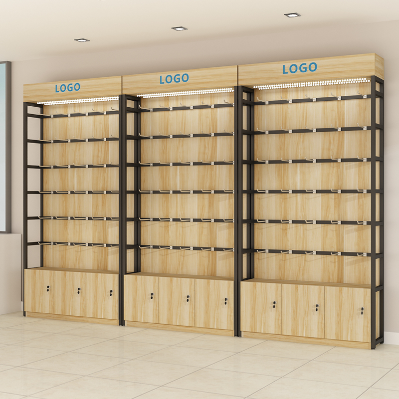 Mobile phone accessories cabinet display rack supermarket goods adhesive hook shelf underwear store wall display cabinet multifunctional shelf