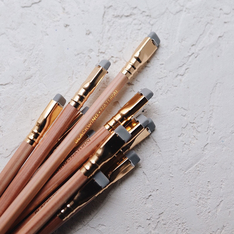 Japan system of the Delta Ploomino Blackwing NATURAL wooden pole pencil example log single sale