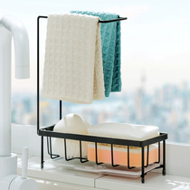 Disher rack kitchen sink dish dishwashing sponge dish cloth melon cloth drain rack artifact storage rack supplies