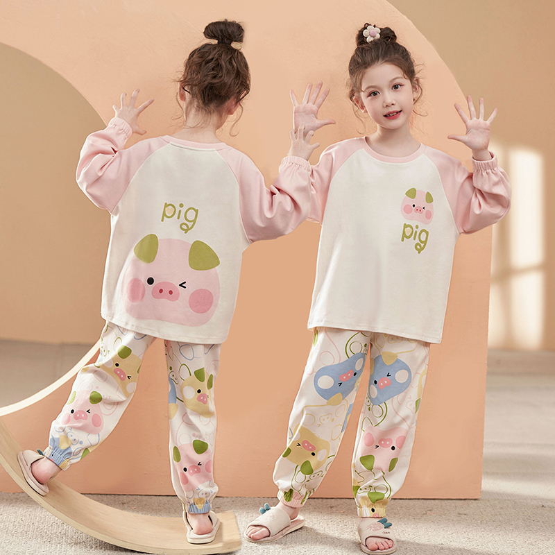 Parent-Child Mother-Daughter Pajamas Pure Cotton 2026 New Style Girls Long-Sleeved Children's Set Cartoon Spring and Autumn Baby Home Clothes Parent-Child Mother-Daughter Pajamas Pure Cotton 2026 New Style Girls Long-Sleeved Children's Set Cartoon Spring and Autumn Baby Home Clothes