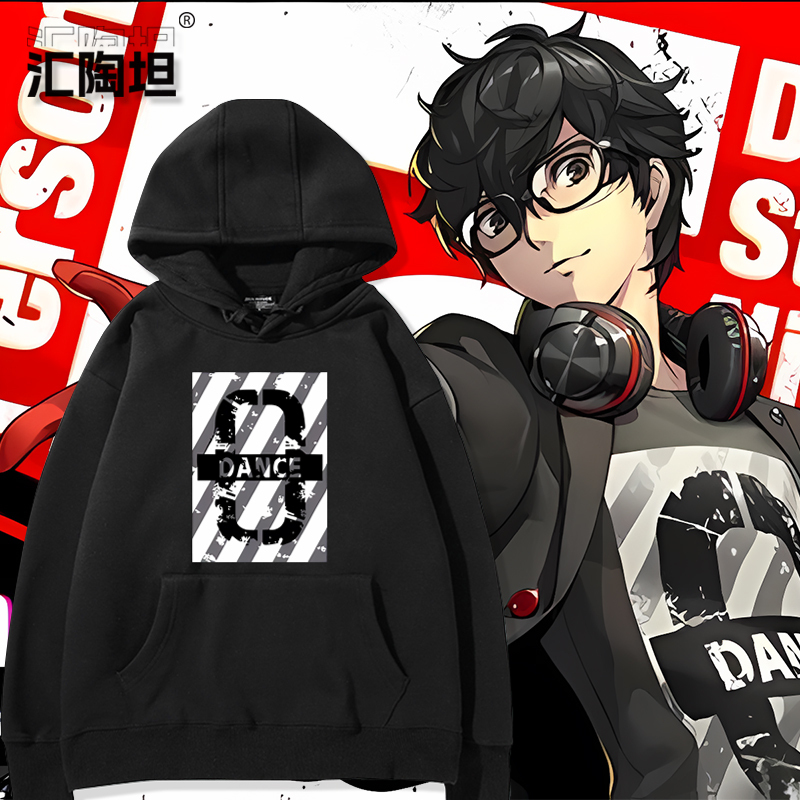 Persona 5 Yu Palace Lotus Dancing Starry Night Same Style Cos Tops Sweatshirts for Men and Women Autumn and Winter Two-Dimensional Pain Clothes