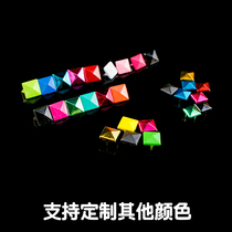 diy colored square rivet metal square bead nightclub clothing accessories square claw nail punk phone shell decorative material