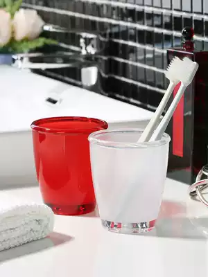 Swiss SPIRELLA couple mouthwash Cup simple frosted transparent plastic cup tooth brushing Cup wash set