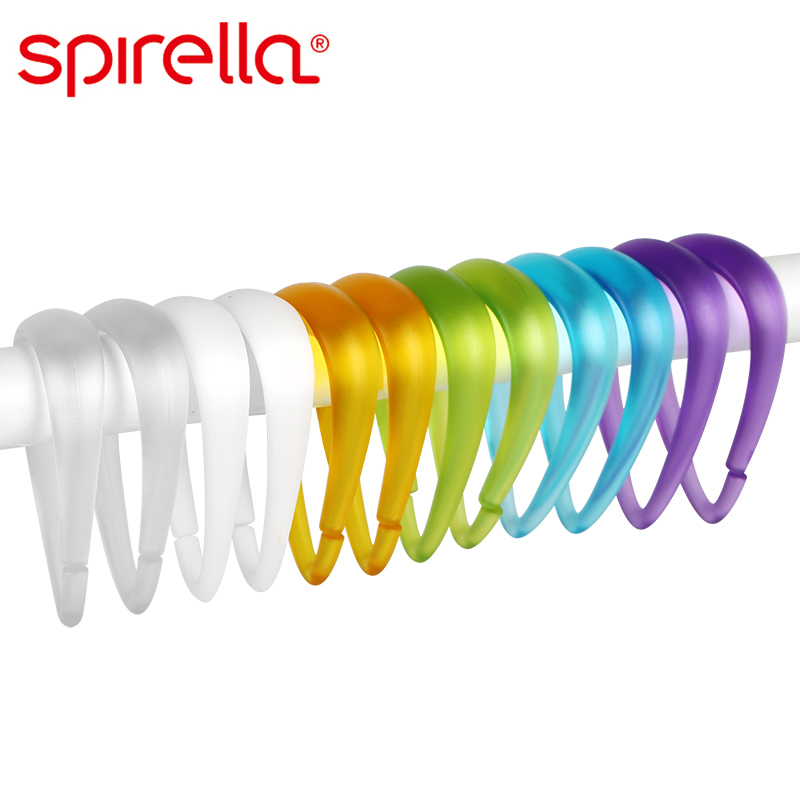 Swiss SPIRELLA fashion creative colorful plastic Drop drop shower curtain ring hook shower curtain hook