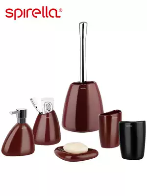 SPIRELLA Etna Glossy ceramic powder room cleaning and washing set Bathroom bathroom six-piece set