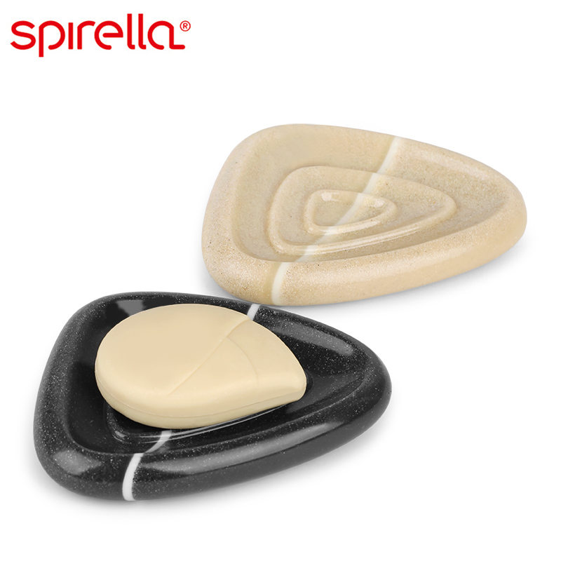 SPIRELLA STONE Eurostyle Minimalist Fashion Resin Bathroom Soap Box CREATIVE SOAP BOX MAKEUP ROOM