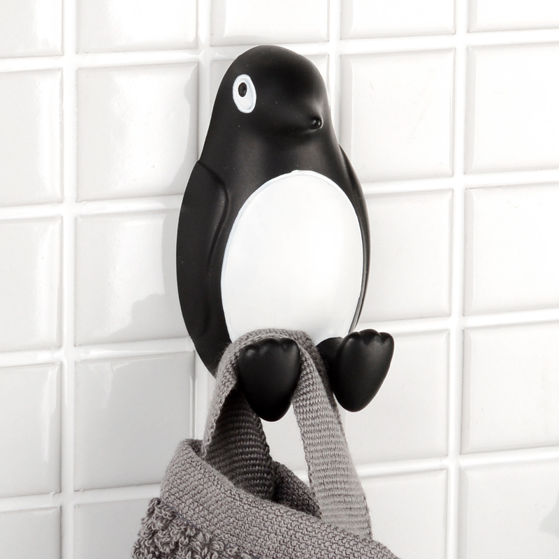 Spirella Silk Puree Cartoon Cute Penguin with no marks Double-sided Adhesive bathroom decorations hooks towels Sticky Hook 1