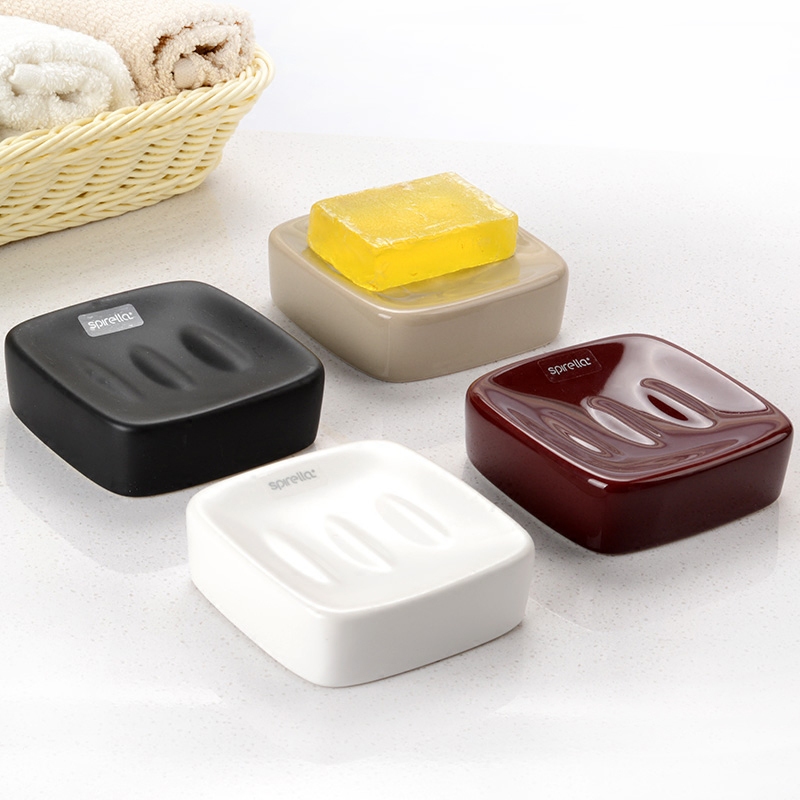 Spirella silk pury Retro galaxy ceramics tetragonal soap box of checking the soap dish of hotel soap